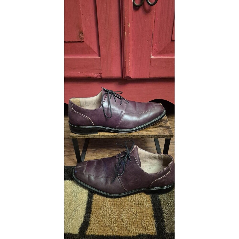 Florsheim 11175 Size 9.5 D Burgundy Leather Split Toe Derby Dress Shoes Mens EUC